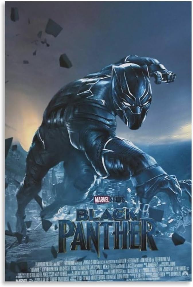 Amazon.co.jp: マーベル ポスター ブラックパンサー3 プリント